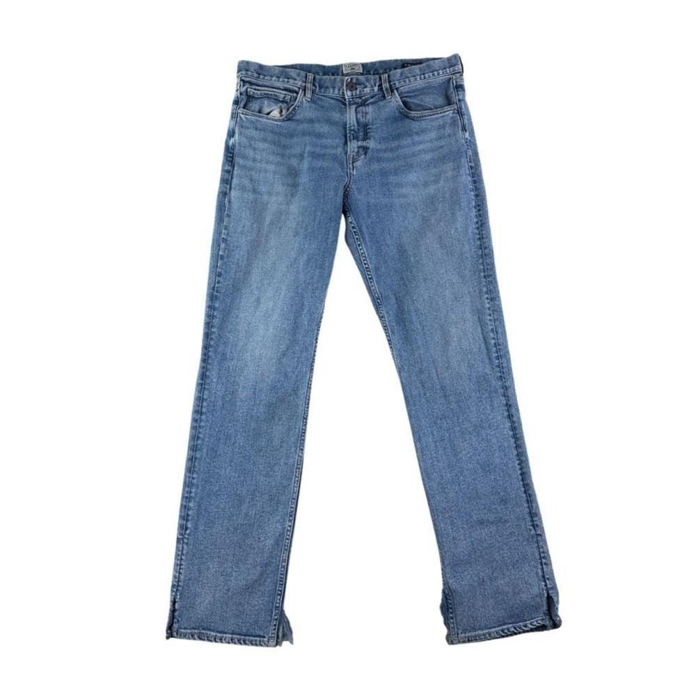 Faherty Jeans Mens 36x34 Blue Feel Good Special Weave Organic Cotton Stretch